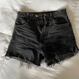 Size 0 zara black denim shorts